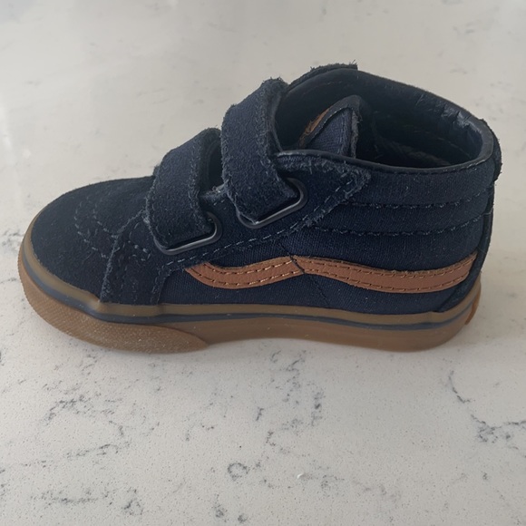 Vans Navy and Tan Suede Shoes - Toddler 5 - Picture 5 of 9